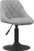 A light gray velvet dining chair with a black adjustable base is shown against a white background. Produktbild-Vorschau