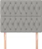vidaXL Kopfteil Hellgrau 90 x 7 x 118/128 cm Stoff Produktbild-Vorschau 3