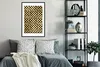 MuchoWow® Gerahmtes Poster Muster - Kariert - Gold 60x90 cm Produktbild-Vorschau 2