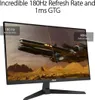 A computer monitor displaying a futuristic scene with text overlays highlighting its refresh rate. Náhled obrázku produktu