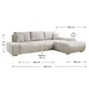 Juskys Sofa Iseo Rechts - L Form, Schlaffunktion, Stoff, Produktbild-Vorschau 10
