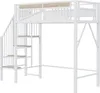 Lit mezzanine métallique Sweiko 90 x 200 cm, encadrement de Voir les images du produit 16