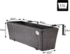 Casaria® 2x Fioriera Balcone 60cm 11L Rattan Supporto Anteprima dell’immagine prodotto 2