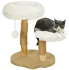 Arbre à chat PawHut, 61,5 cm de haut, avec balle, coussins Voir les images du produit 1