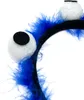 Oblique Unique Haarreifen Monster mit blauen Federn und Produktbild-Vorschau 3