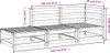 vidaXL Gartensofa mit Fußhocker 2-Sitzer Wachsbraun Produktbild-Vorschau 7