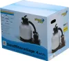 The image shows the packaging of a sand filter system for a swimming pool. Náhled obrázku produktu