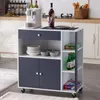 Chariot de cuisine FCH sur roulettes, avec 3 étagères, un Voir les images du produit 1