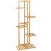 A multi-tiered wooden plant stand against a white background. Náhľad obrázku produktu