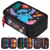Astuccio a tre lembi con accessori Stitch Black Aloha Anteprima dell’immagine prodotto 9