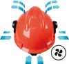 A top-down view of an orange hard hat with blue arrows indicating airflow, suggesting ventilation. Produktbild-Vorschau
