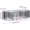 vidaXL Gabionen-Hochbeet Verzinktes Eisen 200x100x50 cm Produktbild-Vorschau 8