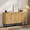 Merax Sideboard mit 3 Türen aus Spanplatte, Kommode mit Produktbild-Vorschau 2