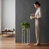 DanDiBo Blumenhocker Metall Weiß Eckig 60 cm Blumenständer Produktbild-Vorschau 6