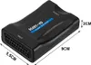 A black SCART-HDMI adapter with dimensions indicated. Náhľad obrázku produktu