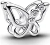 Pandora Mini-Charm Schmetterling Zirkonia Sterling-Silber Produktbild-Vorschau 1