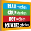 vianmo Holzschild 12x18 cm Blau machen- grün denken Produktbild-Vorschau 1