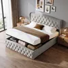 INONEFT čalúnená posteľ 140x190 cm s roštom a čelom, s Náhľad obrázku produktu 1