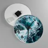 Wanduhr - Rund - Glasuhr - Wasser Stein Welle - 30x30cm - Produktbild-Vorschau 2
