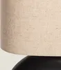LED Tischlampe aus Keramik und Stoff Callie Schwarz Produktbild-Vorschau 3
