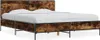 Design Bettgestell Räuchereiche 150x200 cm Holzwerkstoff Produktbild-Vorschau 1
