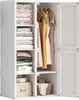 CDGlobal Kleiderschrank mit Kleiderstangen, DIY Produktbild-Vorschau 7