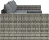 vidaXL 2-tlg. Garten-Lounge-Set mit Kissen Grau Poly Rattan Produktbild-Vorschau 5