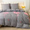 Komplet Pościeli 140x200 z 2 Poszewkami 70x80 Różowe Podgląd zdjęcia produktu 5