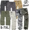 A collage of various cargo pants in different colors and camouflage patterns. Produktbild-Vorschau