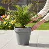 Fioriera in plastica M rotonda Ø 38 cm - grigio chiaro - Anteprima dell’immagine prodotto 6
