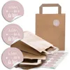 24 kleine braune Geschenktüte Papier-Tüte SCHÖN DASS DU DA Produktbild-Vorschau 3