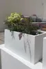 Vaso da fiori MAXI in fibra di vetro bianco 80x40x40 cm Anteprima dell’immagine prodotto 7