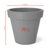 Fioriera in plastica XXL rotonda Ø 58 cm - grigio chiaro - Anteprima dell’immagine prodotto 3
