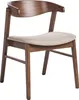 BELIANI Esszimmerstuhl 2er Set Braun u. Beige Gummibaumholz Produktbild-Vorschau 4