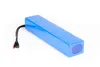 A blue rectangular battery pack with black wires and connectors on a white background. Produktbild-Vorschau