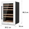Klarstein vinotéka, 2 zóny, 132L, vestavná, slim, skleněné Náhled obrázku produktu 7