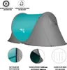 A pop-up camping tent with informational graphics and text. Anteprima dell’immagine prodotto
