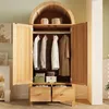 Armadio Merax in rattan con forma ad arco, armadio da Anteprima dell’immagine prodotto 4