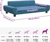 vidaXL Letto per cani blu 100x54x33 cm in velluto Anteprima dell’immagine prodotto 7