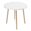 Tavolo da pranzo rotondo bianco KAMI 80x80 cm Anteprima dell’immagine prodotto 2