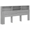 vidaXL Tête de lit avec étagères Gris Sonoma 220x19x103,5 Voir les images du produit 1