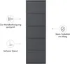 Alveon Schuhkipper Metall 5 Klappen schmal 51 x 15 x 170 cm Produktbild-Vorschau 6
