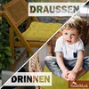 Sitzkissen Stuhlkissen mit Bändern 40x40cm 4er-Set in Produktbild-Vorschau 5