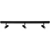 A black track light fixture with three adjustable spotlights against a white background. Náhľad obrázku produktu
