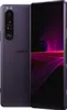 A purple Sony Xperia smartphone is shown from the back and side, with its screen displaying a colorful abstract pattern. Náhled obrázku produktu