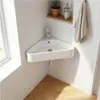 Lavabo angolare sospeso in Vetroceramica bianca MARGAUX da Anteprima dell’immagine prodotto 1