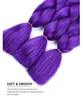 Capelli sintetici per trecce, colore viola, lunghezza 24 Anteprima dell’immagine prodotto 5