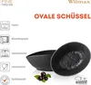 Wilmax Ovale Schale Schwarz 19 x 15 x 6 cm Porzellan Produktbild-Vorschau 3