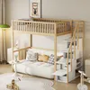 MODFU Hochbett Kinderbett 90x200cm mit Rausfallschutz, Produktbild-Vorschau 2