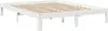 vidaXL Lit en bois massif avec étagère sans matelas blanc Voir les images du produit 7